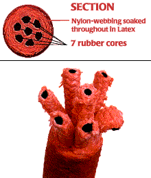 7 rubber cores
